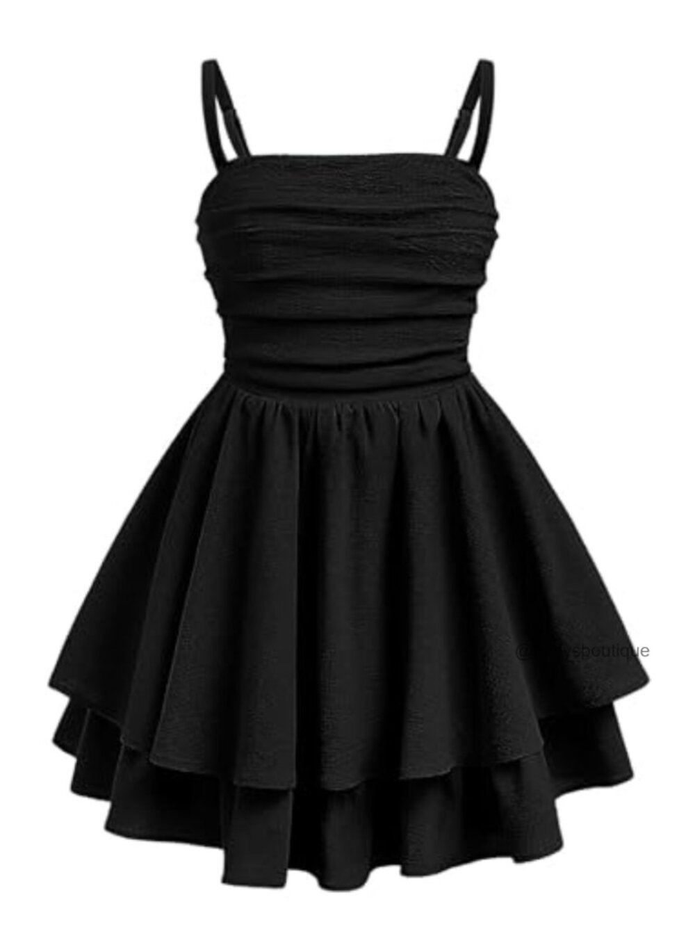 Girls Smocked Ruffle Mini Dress Polyester Blend Sleeveless A-Line Formal